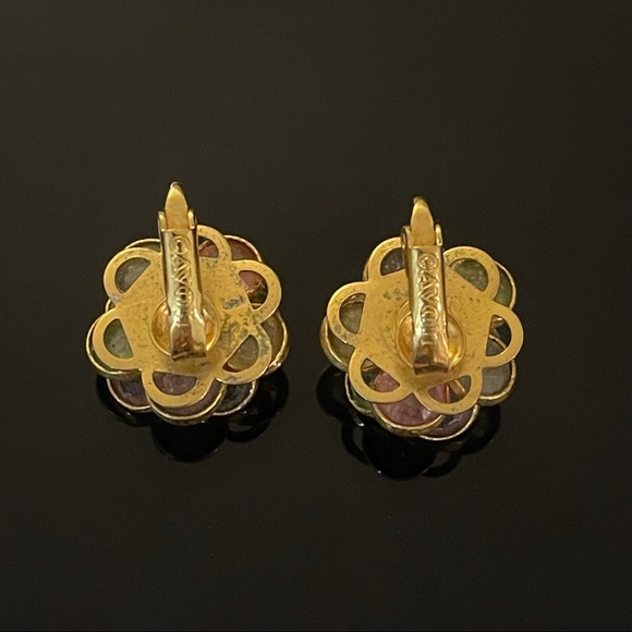 πΈ Stunning VTG Signed Avon Colorful Flower Clip On Earrings - Picture 2 of 2
